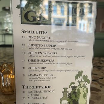The Museum - Front bar menu - Gift Shops Near Me - Brooklyn, New York