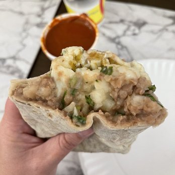 King Taco - Bean and cheese burrito, with onions, cilantro and green salsa- BEST! - Mexican Near Me - Long Beach, California King Taco - Bean and cheese burrito, with onions, cilantro and green salsa- BEST! - Mexican Near Me - Long Beach, California