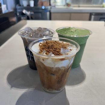 Rok Coffee and Tea - Lotus einspanner, rich hojicha latte, and matcha duo - Coffee & Tea Near Me - Los Angeles, California
