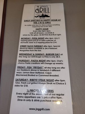 Menu photo 2 J-N-G Grill New Philadelphia, OH