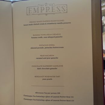 Tea at The Empress - Menu - Tea Rooms Near Me - Victoria, British Columbia Tea at The Empress - Menu - Tea Rooms Near Me - Victoria, British Columbia