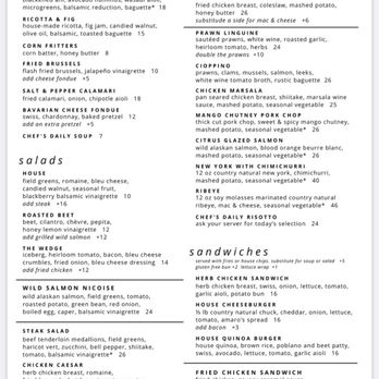 Amaro’s Table - Hazel Dell - Main menu - New American Near Me - Vancouver, Washington