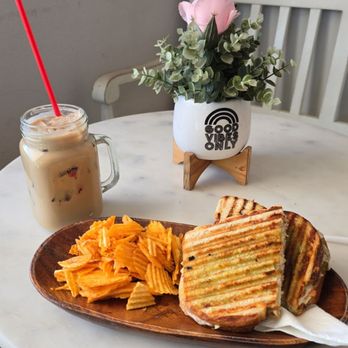 Apartment Cafe - Turkey pesto panini and iced latte - Coffee & Tea Near Me - Rancho Cucamonga, California