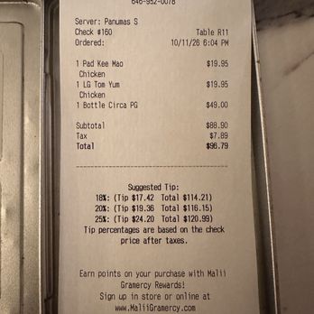 Malii Gramercy - The Bill - Thai Near Me - New York, New York Malii Gramercy - The Bill - Thai Near Me - New York, New York