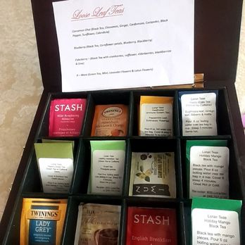 The Purple Door Tea Room - Tea selection. Notice loose leaf options on sheet. - Tea Rooms Near Me - Ferndale, Michigan