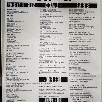 Trust - Bar menu (happy hour times/prices at bottom) - New American Near Me - San Diego, California Trust - Bar menu (happy hour times/prices at bottom) - New American Near Me - San Diego, California
