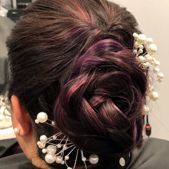 Bette Vaughn Salon - Bridal updo with pearl accents - Hair Salons Near Me - Plano, Texas