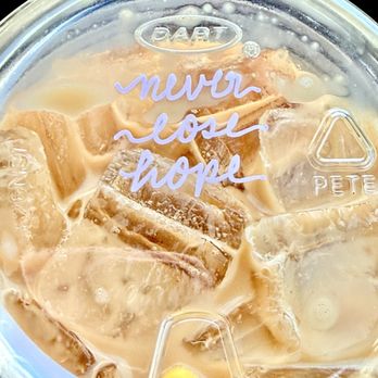 Cali Coffee - My iced brewed coffee with a cute note - Coffee & Tea Near Me - Orlando, Florida