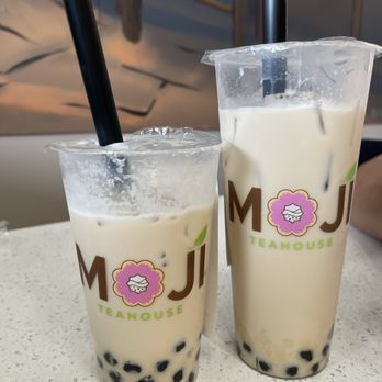 Moji Teahouse - 2 roasted oolong milk teas with boba - Bubble Tea Near Me - Charlotte, North Carolina