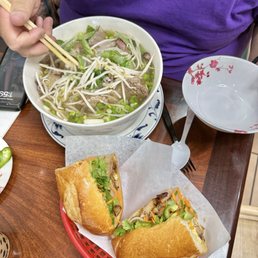 #5 Phở Special & Bánh Mì w/ Grilled Chicken & Fried Egg~ Great lunch!