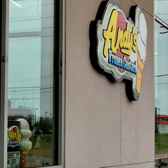 Andy's Frozen Custard - a window with a sign on it - Ice Cream & Frozen Yogurt Near Me - Owasso, Oklahoma