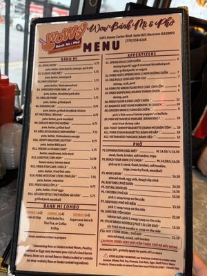 Menu photo 2 Wow Banh Mi & Pho Norcross, GA