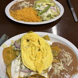 Capitol Hill Diner - Chilaquiles With Eggs & Enchiladas Verdes de Pollo