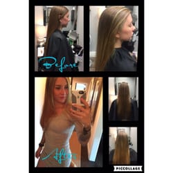Studio D Hair Salon - Ready for summer! Cut off 6" ( much needed). Darkened and brightened up her hair using a Balayage technique. This was a fun one.