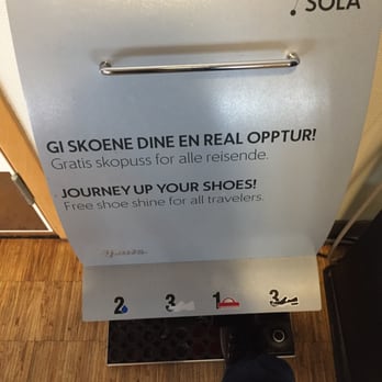 Stavanger lufthavn Sola - Free shoe shine - Airports Near Me - Sola, 11