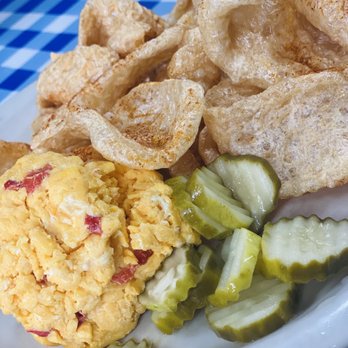 H&H Soul Food Restaurant - Pimento and Pork rinds w fresh pickles - American Near Me - Macon, Georgia H&H Soul Food Restaurant - Pimento and Pork rinds w fresh pickles - American Near Me - Macon, Georgia
