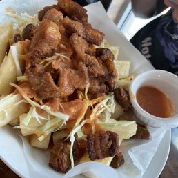 Chicharrones and fried yuca
