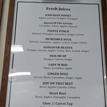 Simply Blended Juice Bar - 11.28.2022 menu (fruit juices) - Acai Bowls Near Me - Moreno Valley, California