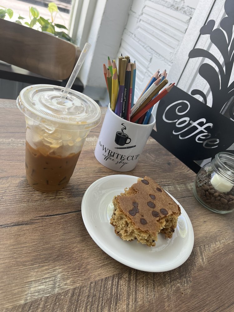 The Write Cup Coffee Shop Logo
