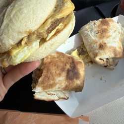Terre Coffee & Bakery - Breakfast Bagel and burrito