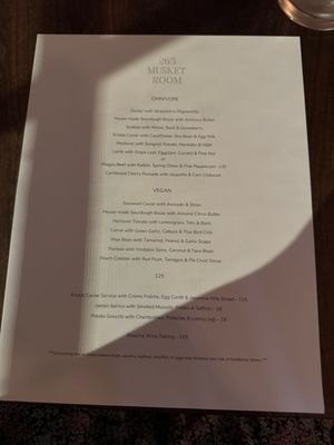 Menu photo 1 The Musket Room New York, NY Menu photo 1 The Musket Room New York, NY
