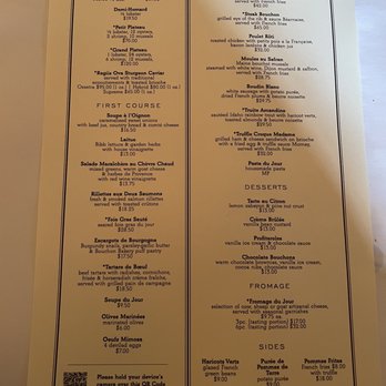 Bouchon - Menu as of 07MAY21 - French Near Me - Las Vegas, Nevada