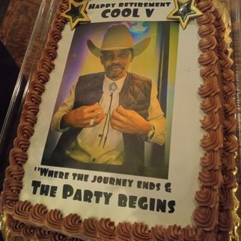 Jax's Studio City - Cool V's retirement cake. - Lounges Near Me - Los Angeles, California Jax's Studio City - Cool V's retirement cake. - Lounges Near Me - Los Angeles, California