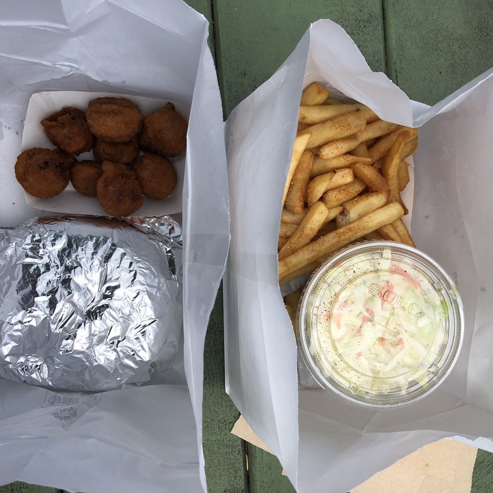 Zeke's Drive In - Fried mushrooms, fries, cole slaw, deluxe elk burger - American Near Me - Gold Bar, Washington Zeke's Drive In - Fried mushrooms, fries, cole slaw, deluxe elk burger - American Near Me - Gold Bar, Washington