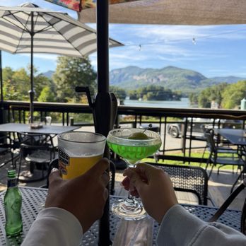 Canoe Kitchen and Bar - "Appletini" from the bartender's fall menu and an Italian beer. - Tapas Bars Near Me - Lake Lure, North Carolina