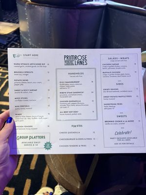 Menu photo 1 Primrose Lanes Orlando, FL