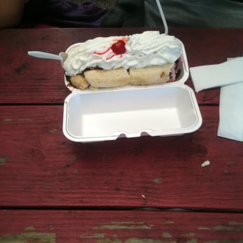 Lickety Splits Ice Cream - enough for two adults or three kids.  Nuts are on the bottom. - Fast Food Near Me - Westport, Massachusetts
