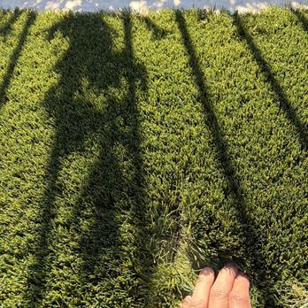 Reborn Lawns - Example of missing seam tape, crooked cuts and missing turf - Artificial Turf Near Me