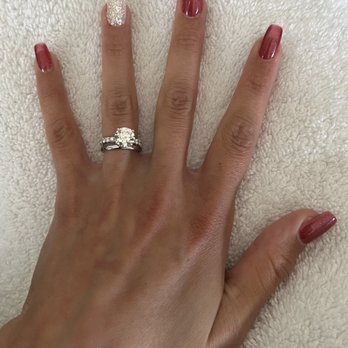 Nails By Mimi - Left hand originally. Uneven shades of color. - Nail Technicians Near Me - Laguna Niguel , California Nails By Mimi - Left hand originally. Uneven shades of color. - Nail Technicians Near Me - Laguna Niguel , California