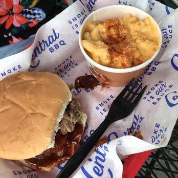 Central BBQ - BBQ Pork  Sandwich with Mac N Cheese - Barbeque Near Me - Memphis, Tennessee