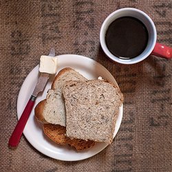 Bean Me Up - Toast and coffee = a great way to start the day.