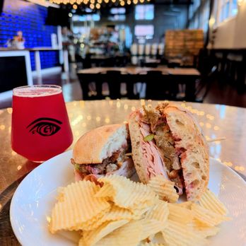 Great Awakening Brewing - Delicious Turkey and Stuffing Sandwich paired with Funny Hat Cranberry Marshmallow Sour - Breweries Near Me - Westfield, Massachusetts Great Awakening Brewing - Delicious Turkey and Stuffing Sandwich paired with Funny Hat Cranberry Marshmallow Sour - Breweries Near Me - Westfield, Massachusetts