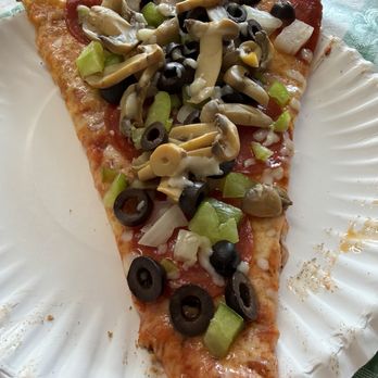 Diorio's Pizza - Pizza slice not good. Slimy canned mushrooms are disgusting. - Pizza Near Me - Grand Junction, Colorado