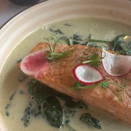 Green curry and Salmon Green Curry Green curry and Salmon Green Curry