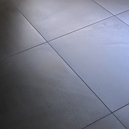 Large format 24x24 tile with 16th" grout lines.