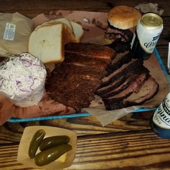 Franklin Barbecue - 1.5 lbs of Beef brisket, brisket sandwich, and 1 lb of baby backs. Wrapped pecan pie for afters. Even the coleslaw was crazy good. - Barbeque Near Me - Austin, Texas Franklin Barbecue - 1.5 lbs of Beef brisket, brisket sandwich, and 1 lb of baby backs. Wrapped pecan pie for afters. Even the coleslaw was crazy good. - Barbeque Near Me - Austin, Texas