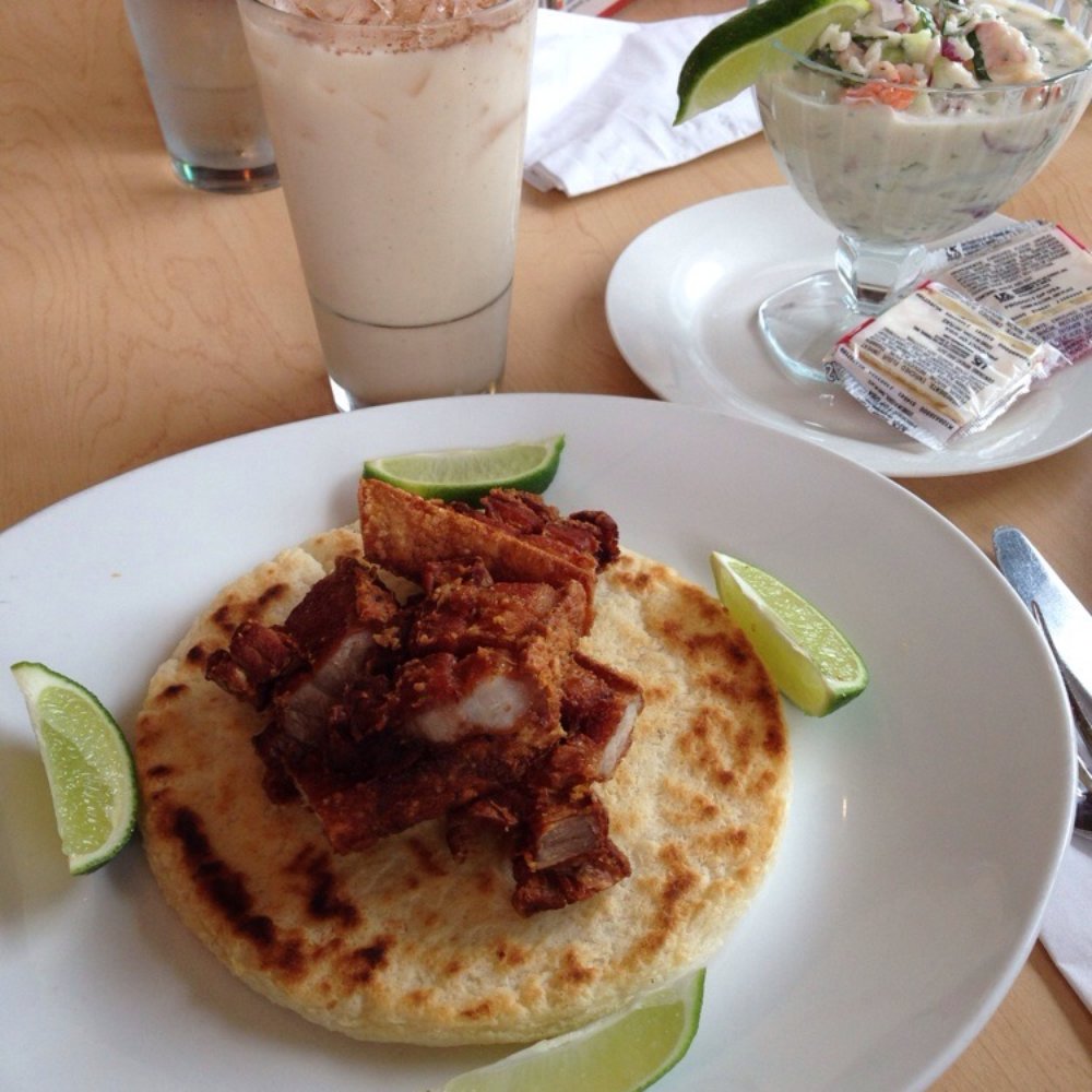 Mambo Cafe - Arrepa with fried pork. Crispy perfection. - Colombian Near Me - Pleasantville, New Jersey Mambo Cafe - Arrepa with fried pork. Crispy perfection. - Colombian Near Me - Pleasantville, New Jersey