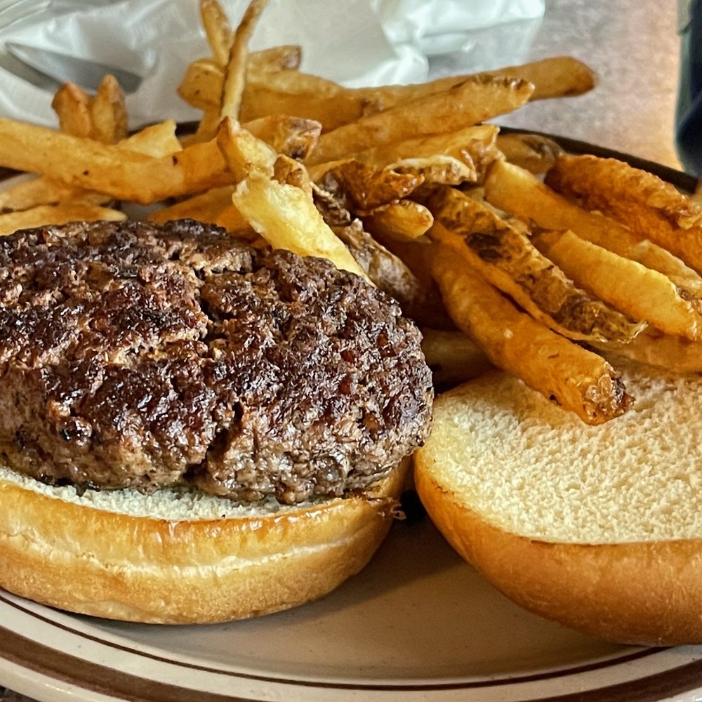 Kids hamburger and fries