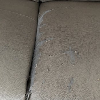 Ashley Store - Here's what bonded leather looks like in less than a year of use!! Ashley Furniture is pure garbage. - Furniture Stores Near Me - Turnersville, New Jersey Ashley Store - Here's what bonded leather looks like in less than a year of use!! Ashley Furniture is pure garbage. - Furniture Stores Near Me - Turnersville, New Jersey
