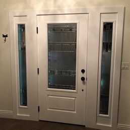 Fibre glass entry door - indoor view.