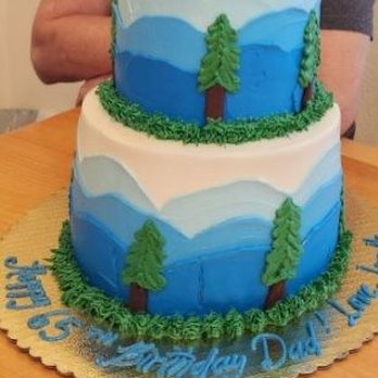 Sugar Pine Bakery - 2 tier cake marble with chocolate ganache and strawberry shortcake with custard filling - Bakeries Near Me - South Lake Tahoe, California