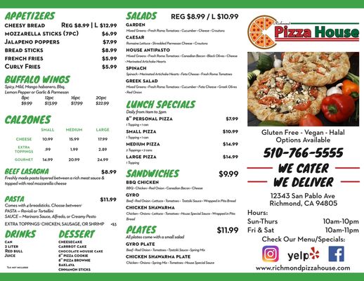 Menu photo 4 Richmond Pizza House Richmond, CA Menu photo 4 Richmond Pizza House Richmond, CA