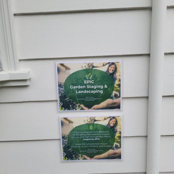Epic Garden and Landscape - a sign on a house - Gardeners Near Me Epic Garden and Landscape - a sign on a house - Gardeners Near Me