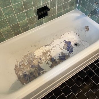 Tub Guy - Old cast iron bathtub needed a lot of repair work. Before picture. - Refinishing Services Near Me Tub Guy - Old cast iron bathtub needed a lot of repair work. Before picture. - Refinishing Services Near Me