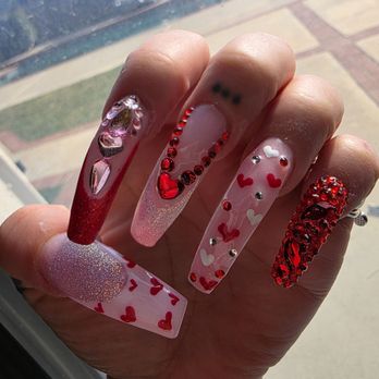 Top Nails & Spa - Cute little V-Day nails done by my Ann. She is the greatest at her work. I love how she upgraded her shop as well. Beautiful touch - Day Spas Near Me - Covina, California