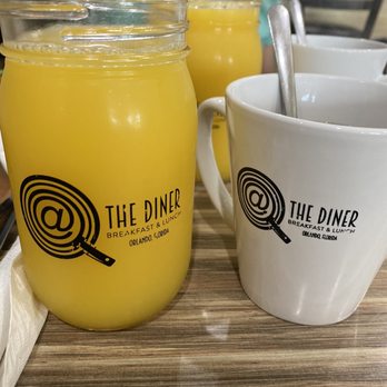 @ The Diner - Orange juice and coffee served accompanying a delish feta cheese omelette. - Breakfast & Brunch Near Me - Orlando, Florida @ The Diner - Orange juice and coffee served accompanying a delish feta cheese omelette. - Breakfast & Brunch Near Me - Orlando, Florida
